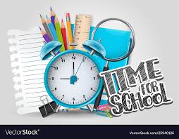 school background with education supplies